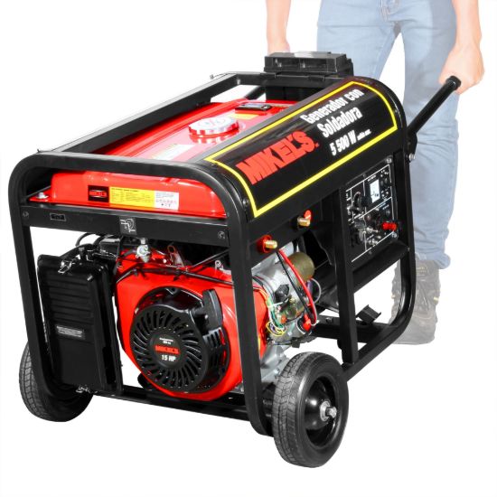 Imagen de Generador de corriente eléctrica motor 4 tiempos con soldadora (5,500 W / 15 HP) GCES-55