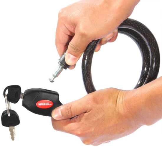 Imagen de Cable candado flexible, 2 llaves planas (80 cms) C-1880
